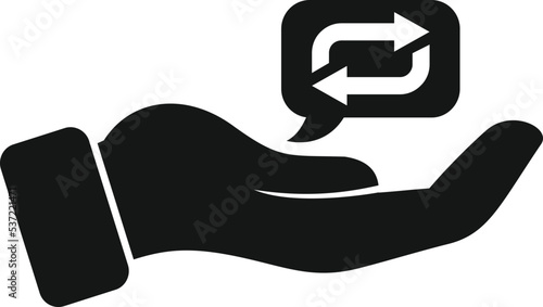 Keep data repost icon simple vector. Check market. Page document