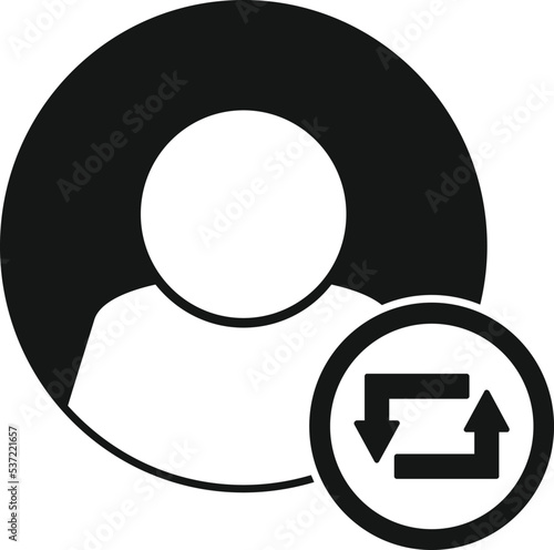 Avatar repost icon simple vector. Report chart. Modern mark