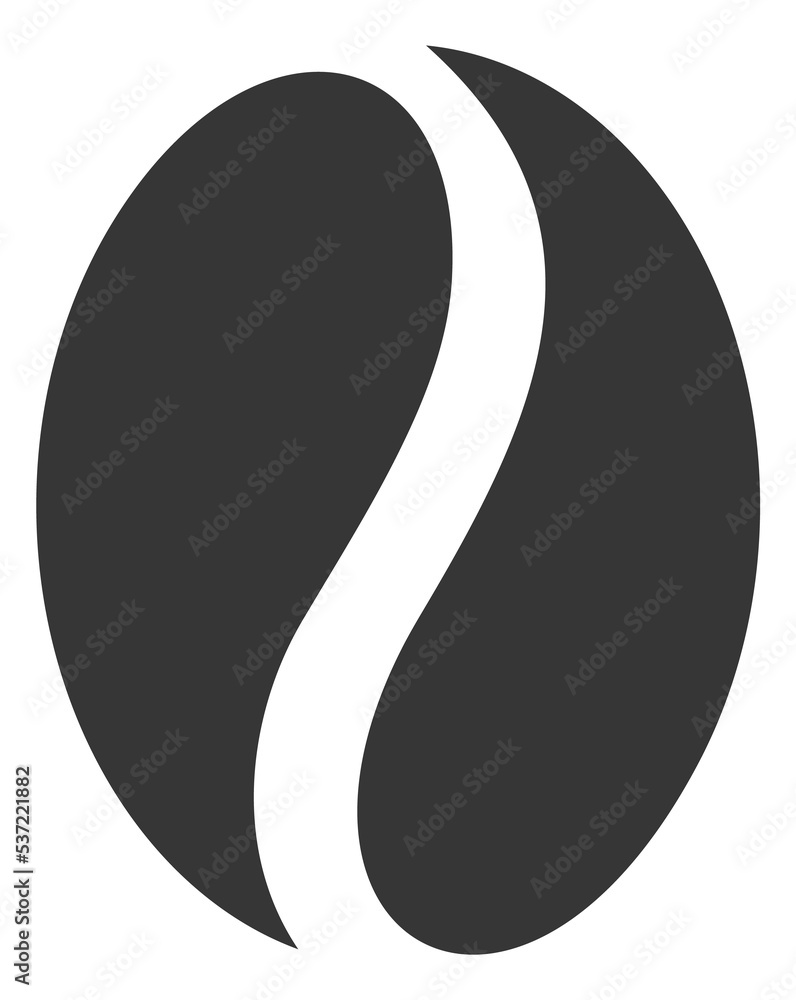 Coffee icon. Roasted bean symbol. Cafe logo Coffee icon. Roasted bean symbol. Cafe logo