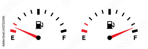 Fotografie, Obraz Gasoline fuel gauge symbol