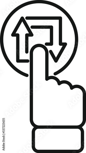 Button repost icon outline vector. Repost chart. Document data