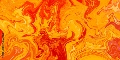 Orange Fire flames background with Luxurious colorful liquid marble surfaces design backgrund. Abstract color acrylic pours liquid marble surface design. Beautiful fluid abstract paint background.