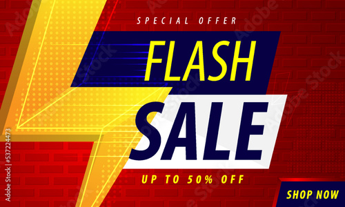 Wallpaper Mural Flash sale abstract light design for promo or discount with red background Torontodigital.ca