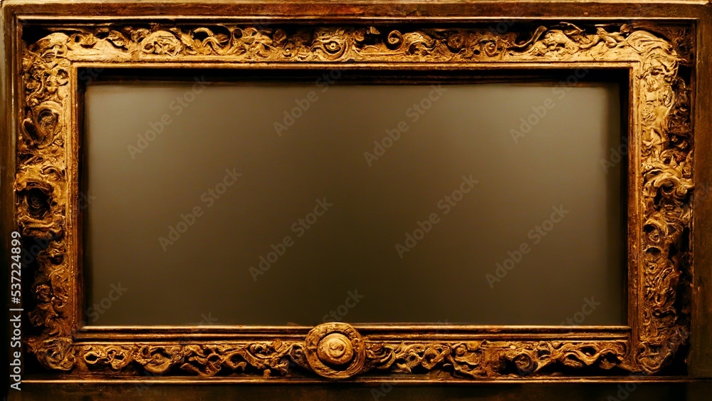 Obraz premium antique gold frame baroque style