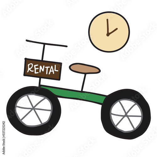 レンタサイクルのイラスト