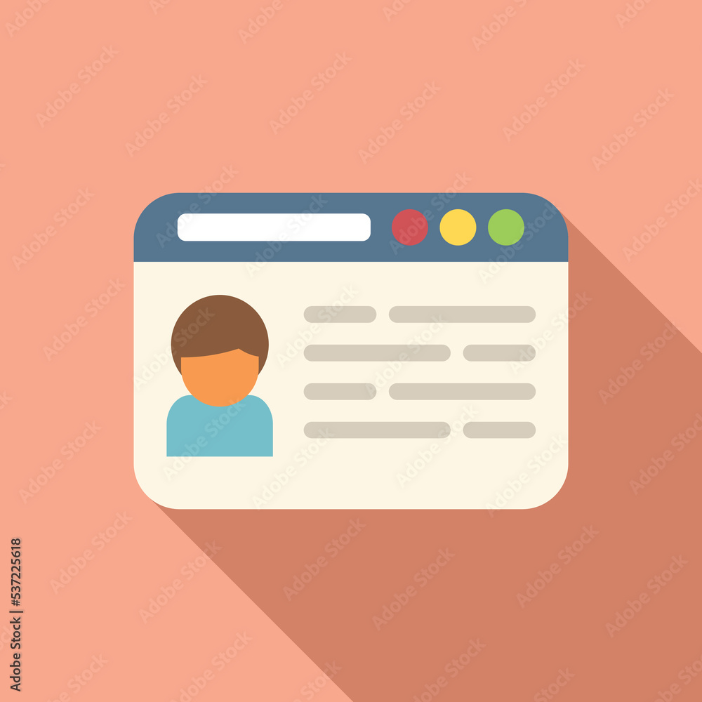 Web page icon flat vector. Target digital. Company service Web page icon flat vector. Target digital. Company service
