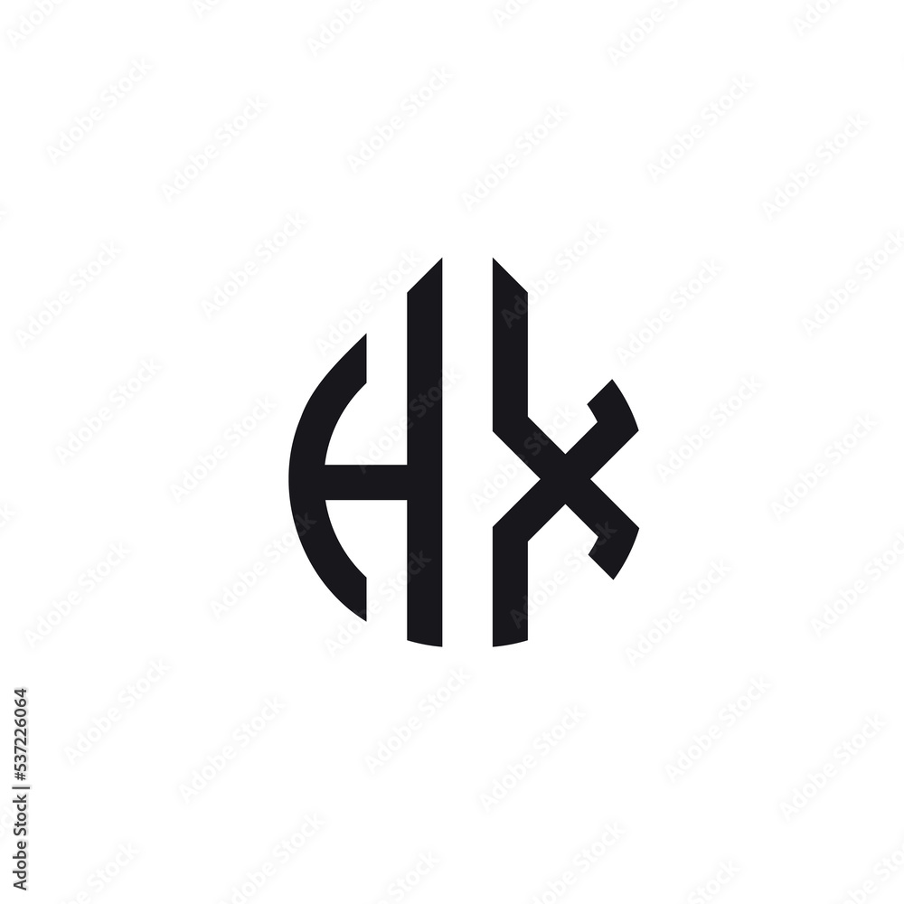 Obraz premium HX letter logo creative design with vector graphic