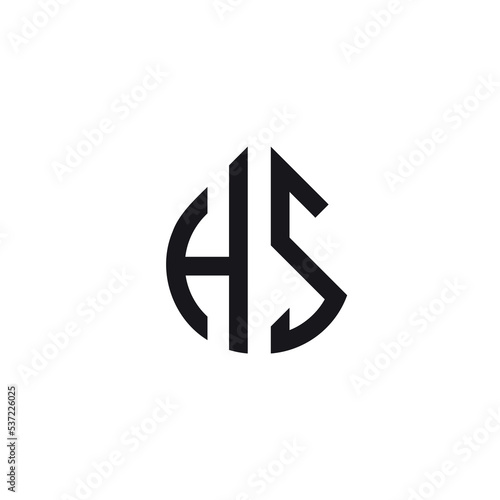 SH, HS Alphabets Letters Logo Monogram