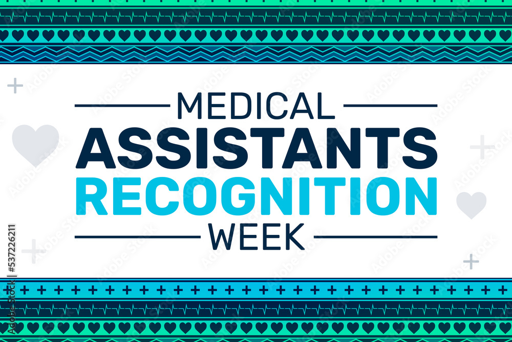 Medical Assistants Recognition Week Backdrop with the traditional colorful border design and