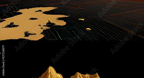 Cracked surface of dry ground in sunlight 