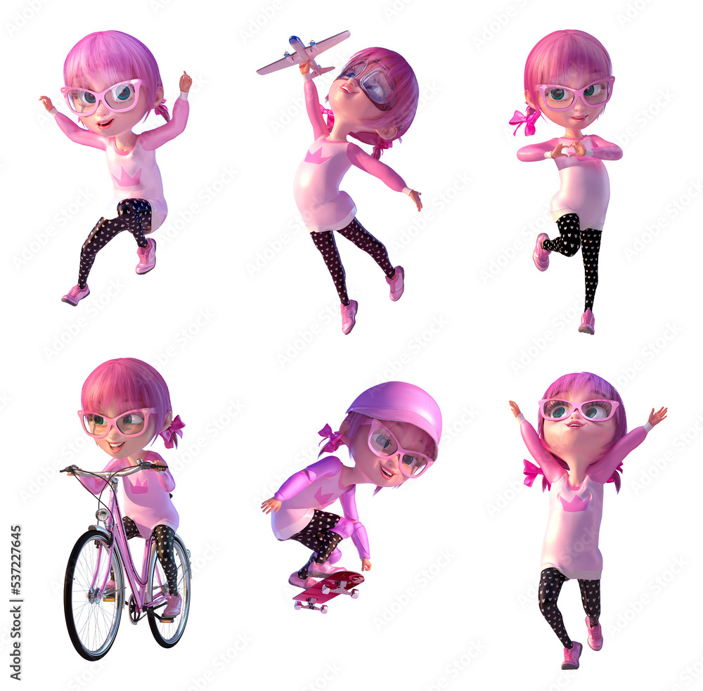 Anime Girl Poses - Female jumping pose