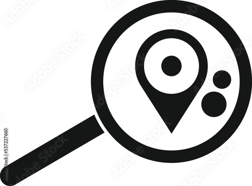 Focus location icon simple vector. Customer digital. Hunter lead