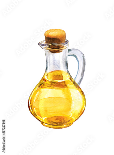 Oil  glass bottle illustration