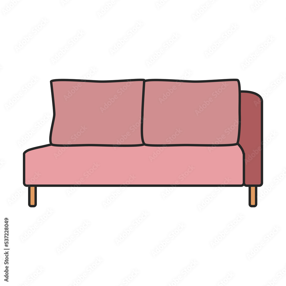 Obraz premium Sofa vector icon.Color vector icon isolated on white background sofa .