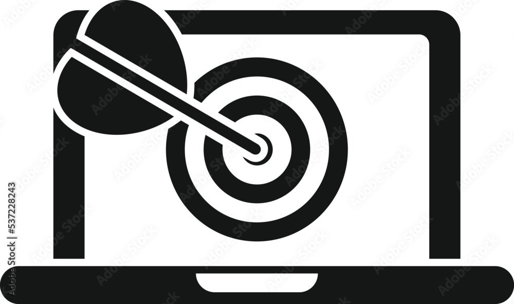 Goal research icon simple vector. Customer group. Media service Goal research icon simple vector. Customer group. Media service