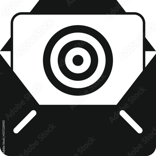 Mail target icon simple vector. Hunter group. Business people