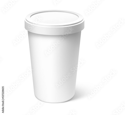 Wallpaper Mural White paper cup, isolated on white background, realism, photo realistic Torontodigital.ca