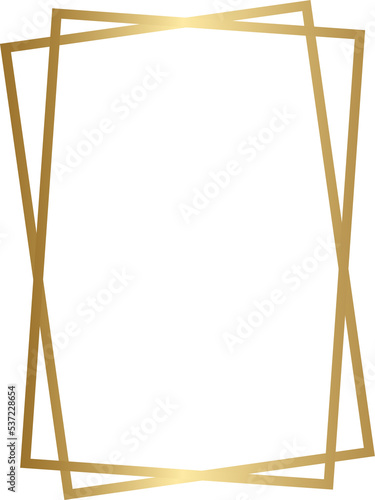 Golden Frame .  Boho illustration for decoration, frame, backdrop, wallpaper, wedding card. Png