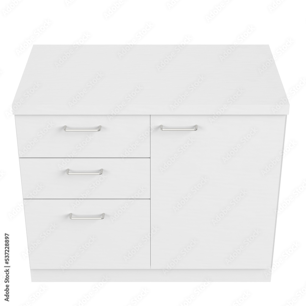 3d rendering illustration of an office chest of drawers 3d rendering illustration of an office chest of drawers