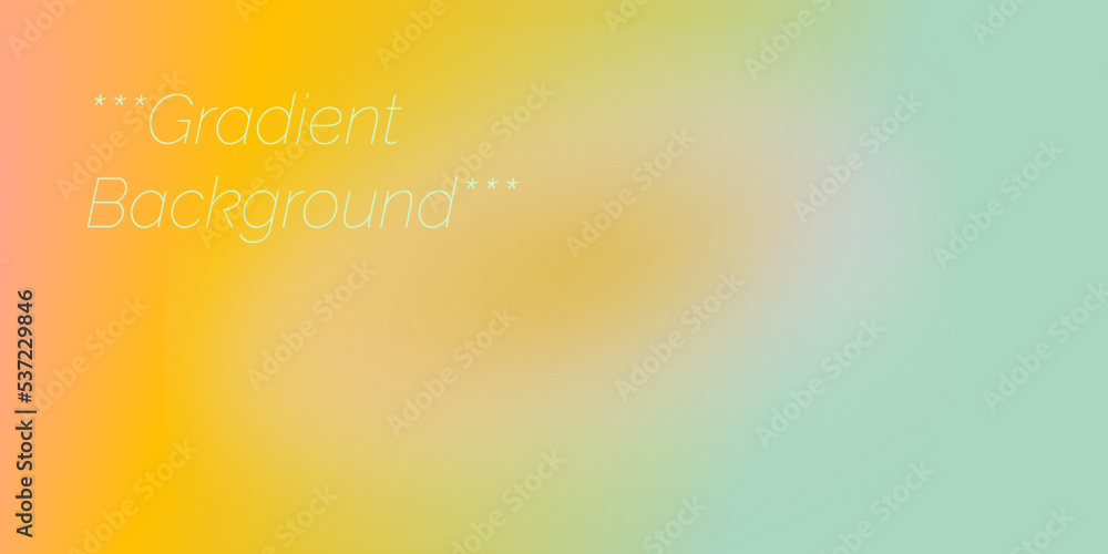 Fondo banner degradado en colores naranjas rosados, amarillos y verdes. Fondo retro abstracto con colores refrescantes, veraniegos. Vector gradiente fluido