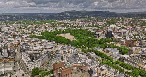 Oslo Norway v29 panoramic view drone flyover sentrum downtown capturing urban cityscape across majorstuen, st. hanshaugen and  grünerløkka neighborhoods - Shot with Mavic 3 Cine - June 2022 photo