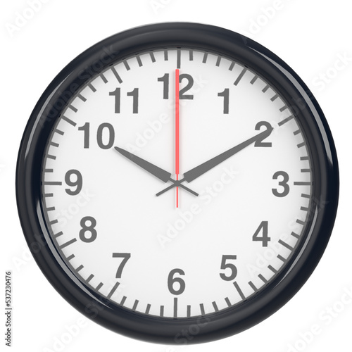 3d rendering illustration of an office wall clock