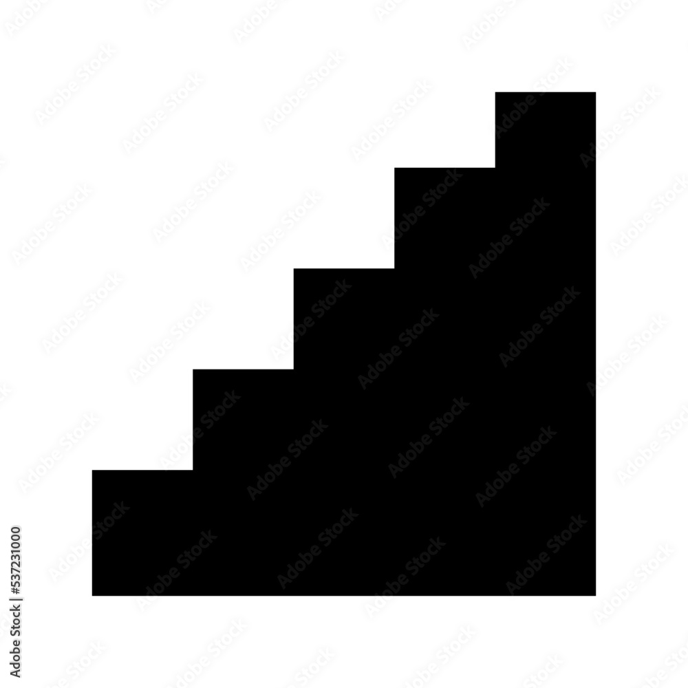 Indoor Stairs Flat Vector Icon