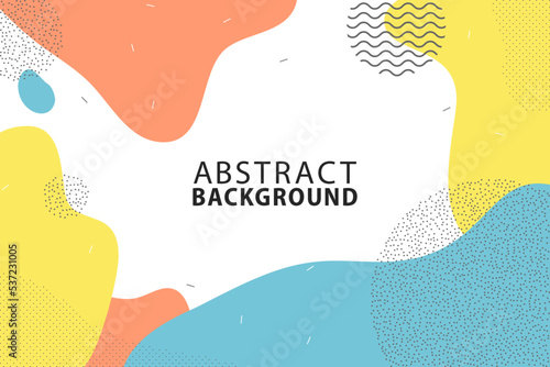 Abstract creative universal pop art color splash artistic background. Vector overlay geometric shape design with Memphis style. Good for cover, flyer, brochure, poster, card, invitation, or banner
