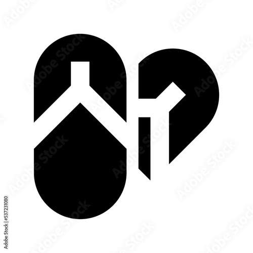 Flip Flop Flat Vector Icon