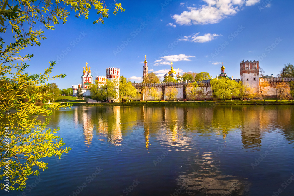Novodevichy Convent and blue sky, Moscow