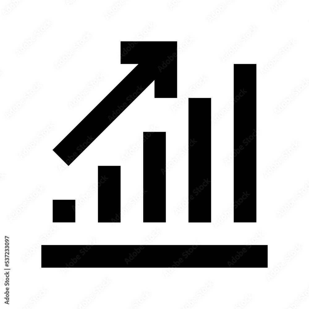 Growth Chart Vector Icon Growth Chart Vector Icon