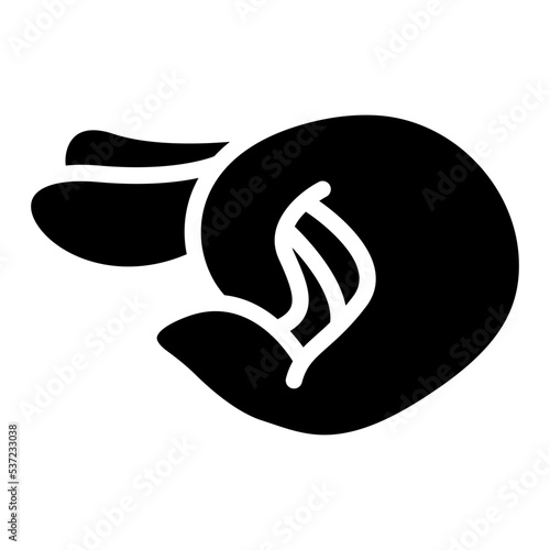 hand cartoon glyph icon