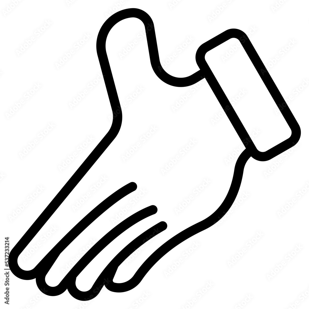 hand cartoon line icon