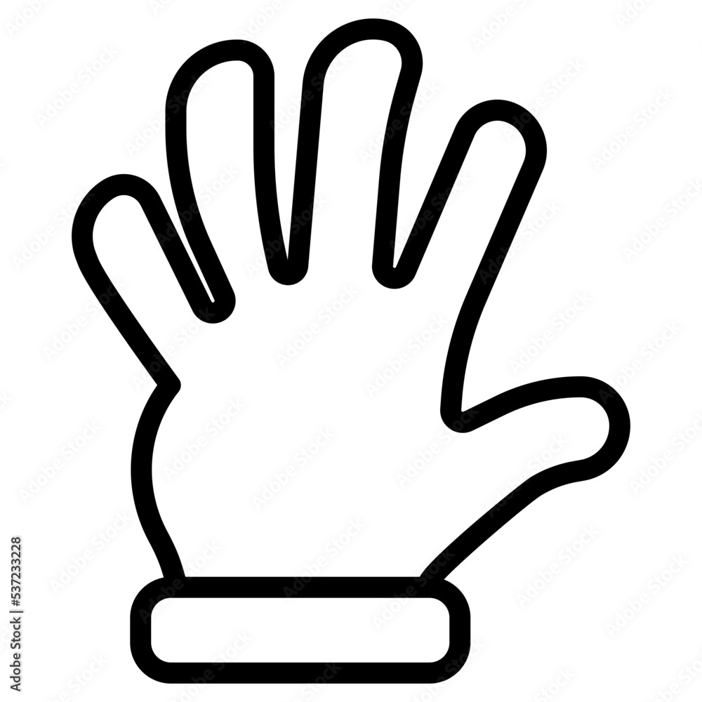 hand cartoon line icon hand cartoon line icon