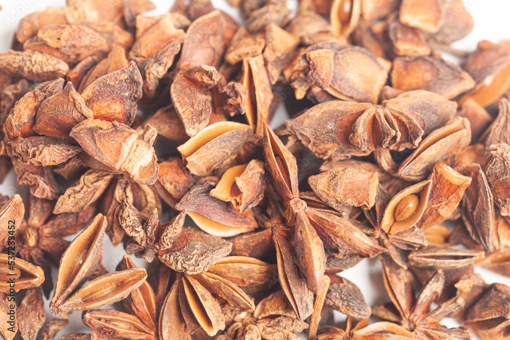 Star anises dried spice fruits Star anises dried spice fruits