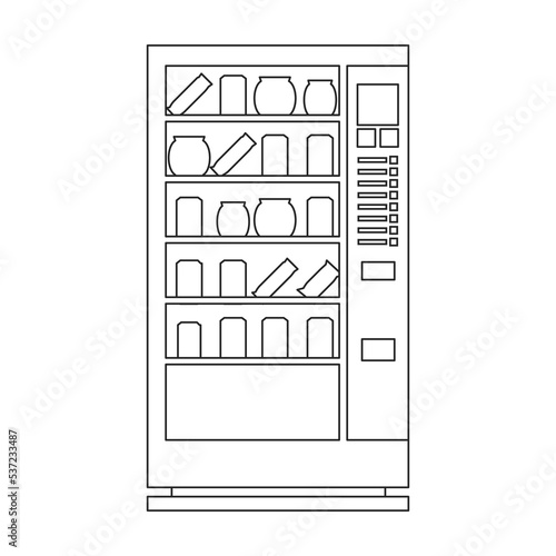 Food vending vector icon.Outline vector icon isolated on white background food vending.