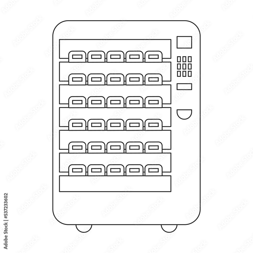 Food vending vector icon.Outline vector icon isolated on white background food vending. Food vending vector icon.Outline vector icon isolated on white background food vending.