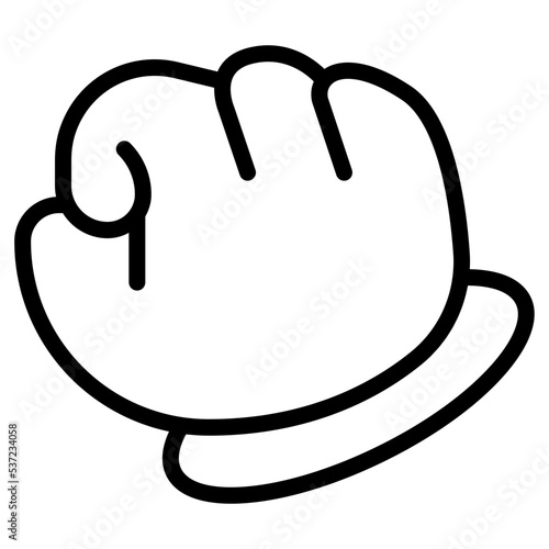 hand cartoon line icon