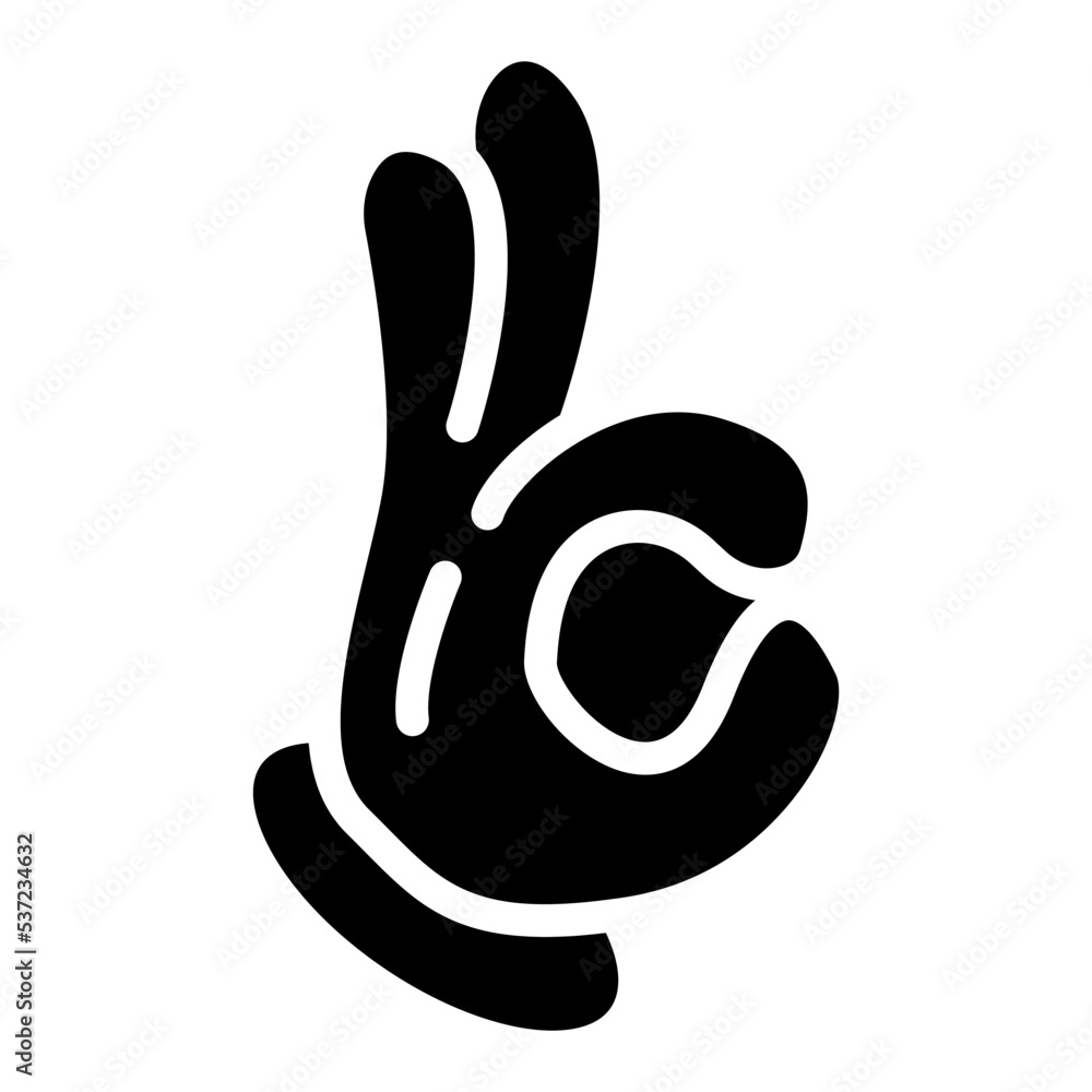 Fototapeta premium hand cartoon glyph icon