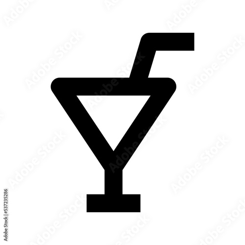 Cocktail Flat Vector Icon