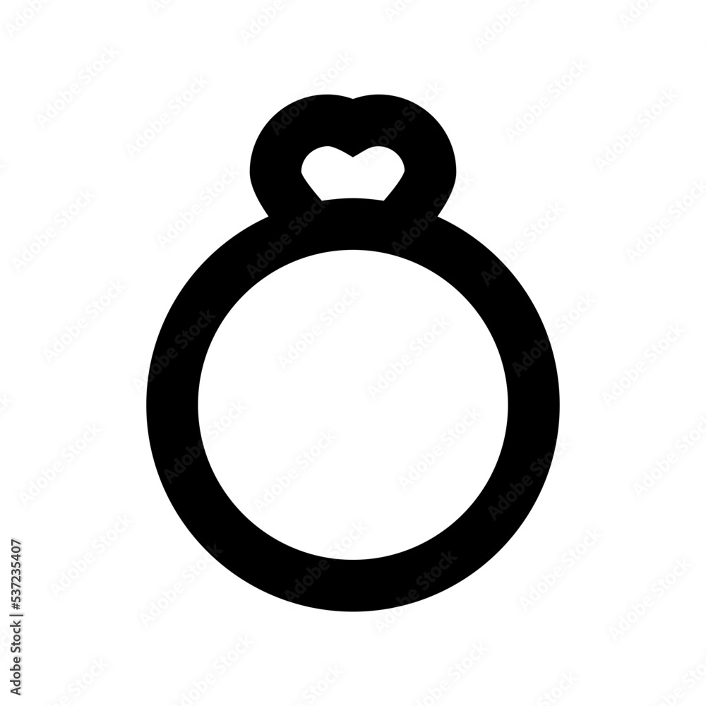 Diamond Ring Flat Vector Icon Diamond Ring Flat Vector Icon