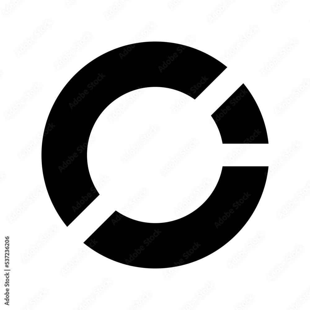 Donut Chart Flat Vector Icon Donut Chart Flat Vector Icon