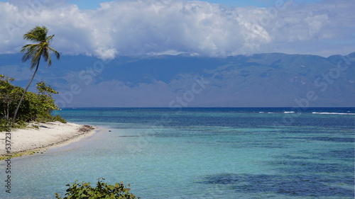 the beautiful beach Playa de La Saladilla in Barahona in the Dominican Republic in the month of January 2022