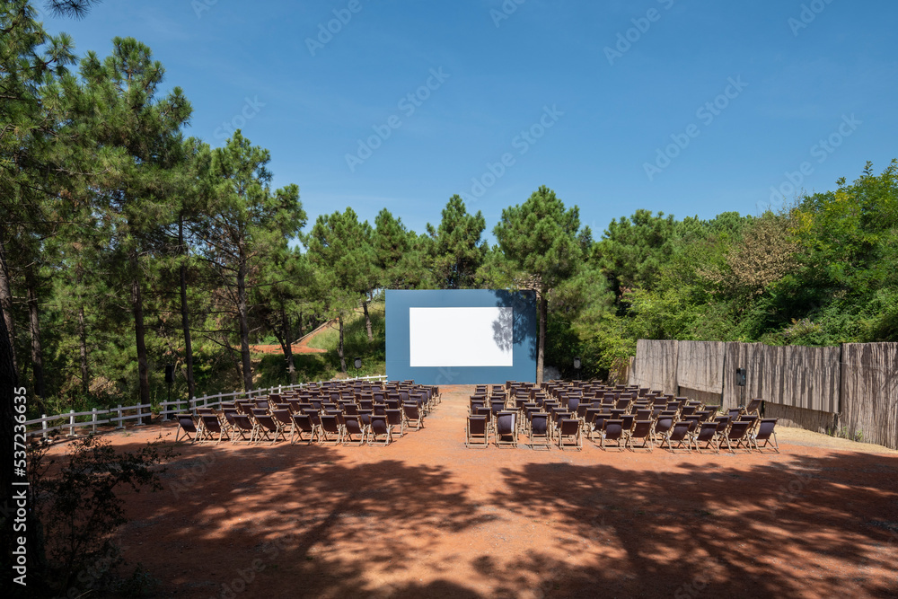 Nostalgic open air cinema with space for your text