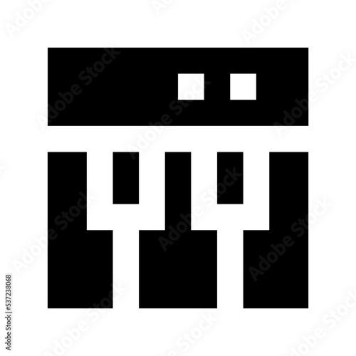 Piano Keyboard Flat Vector Icon
