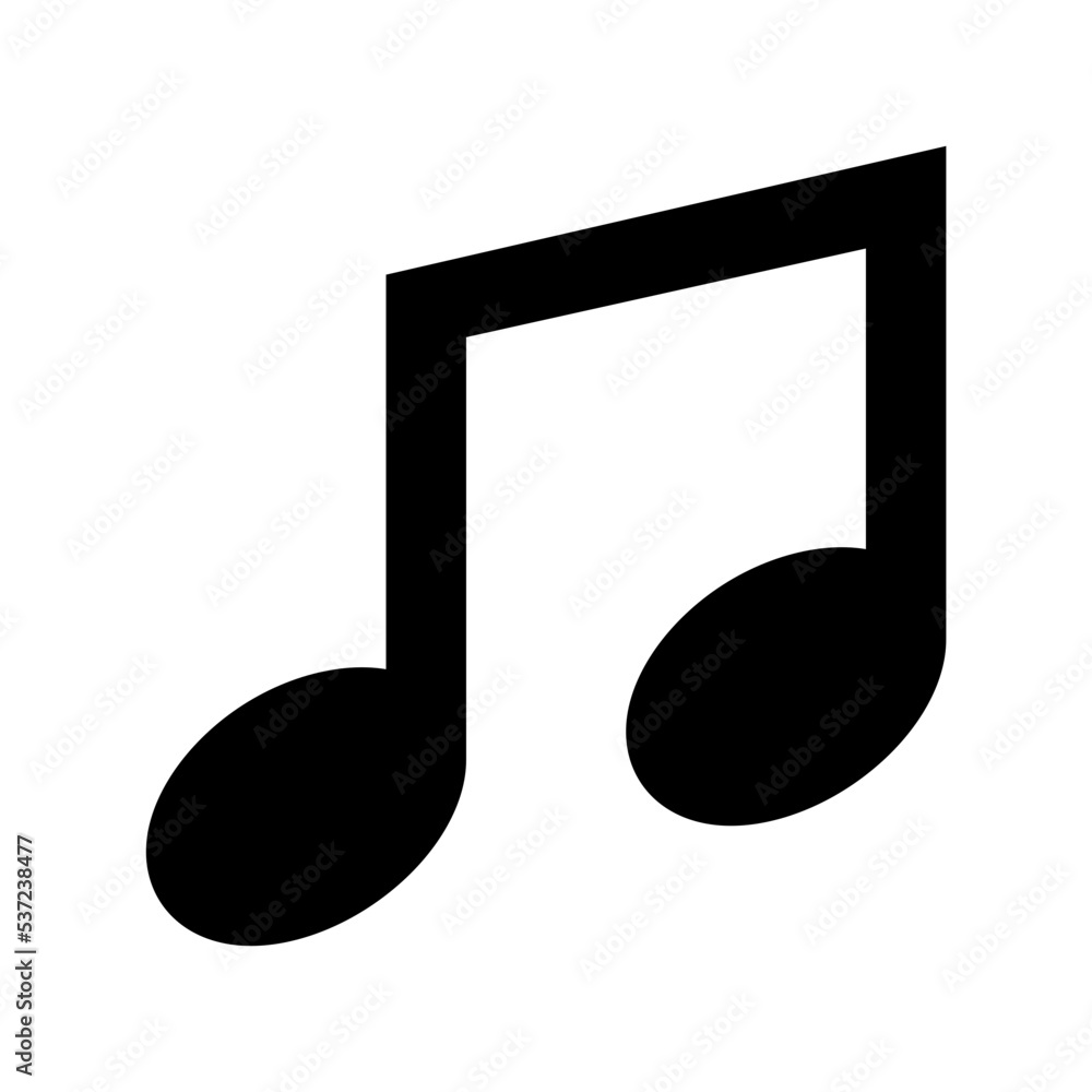Music Note Flat Vector Icon Music Note Flat Vector Icon