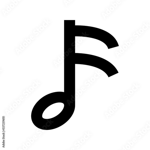 Music Note Flat Vector Icon photo