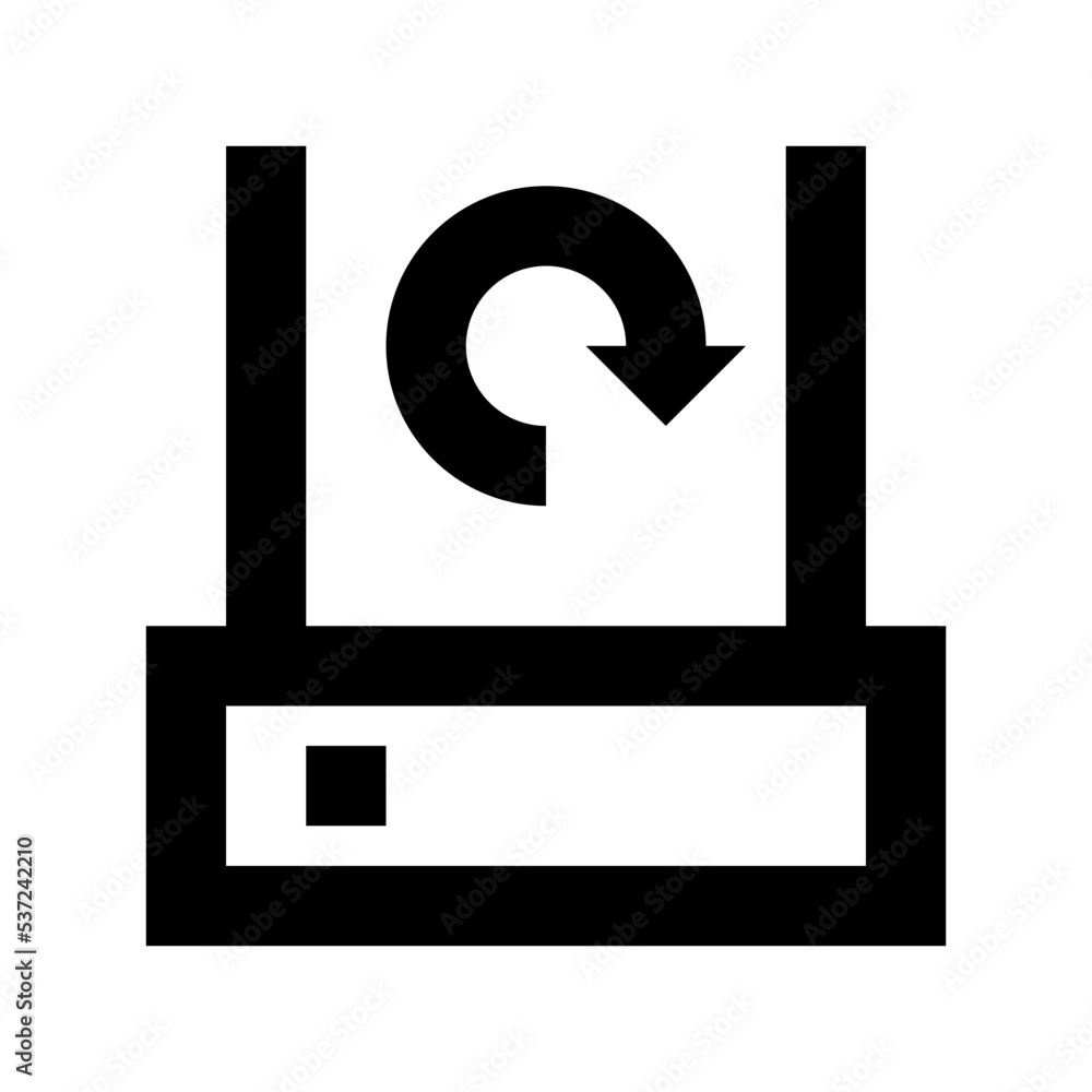 Reset Modem Flat Vector Icon Reset Modem Flat Vector Icon