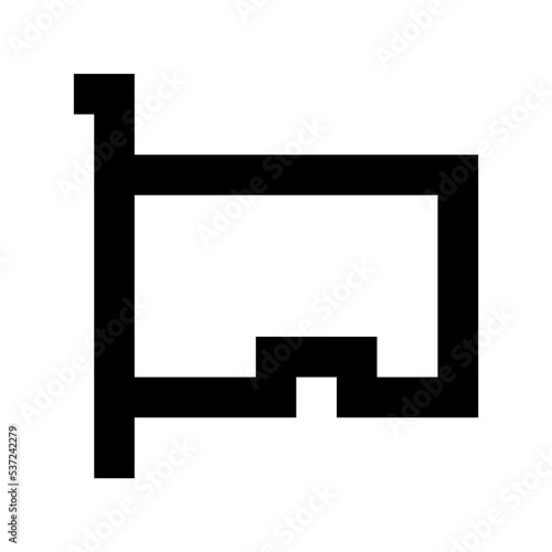 Lan Card Flat Vector Icon