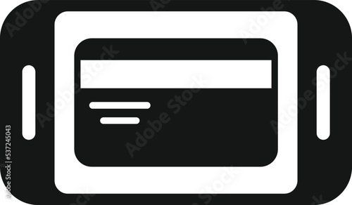 Online credit card icon simple vector. Payment cash. Business pay